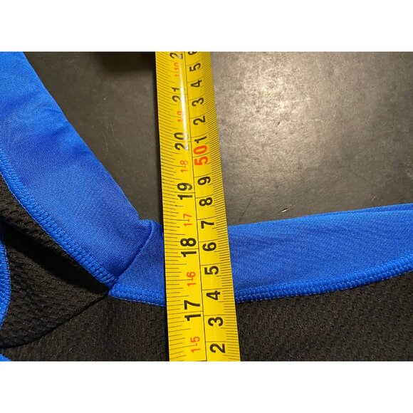 Asics Blue 1/4 Zip Pullover Athletic Light Jacket Mens M Performance - Picture 5 of 6